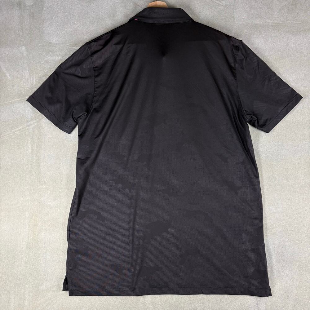 G/FORE Golf Polo Shirt Men Large Black Camo Stretch Performance Short Sleeve - Picture 3 of 6